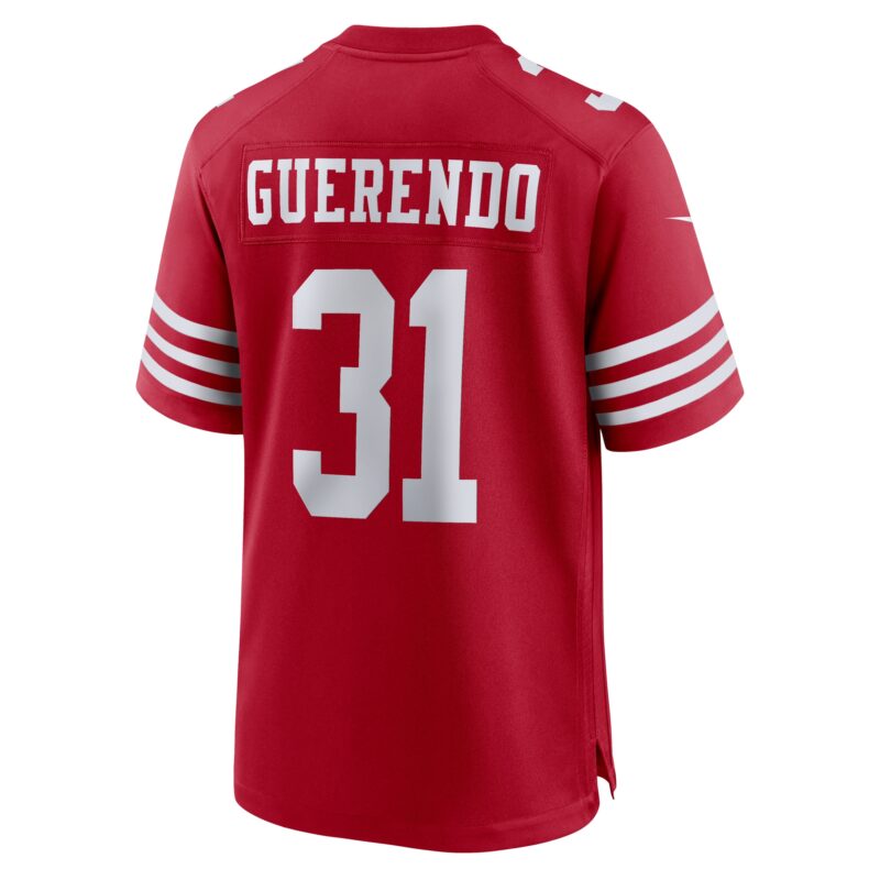 Isaac Guerendo San Francisco 49ers Game Jersey - Scarlet - Image 3