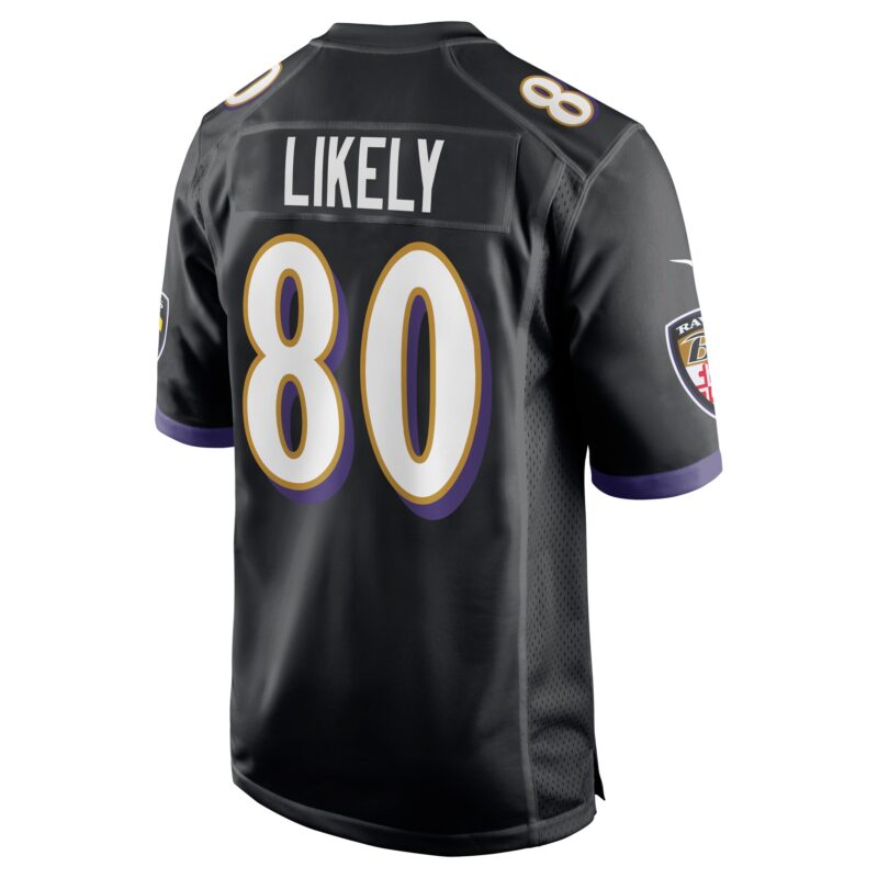 Isaiah Likely Baltimore Ravens Alternate Game Jersey - Black - Image 3