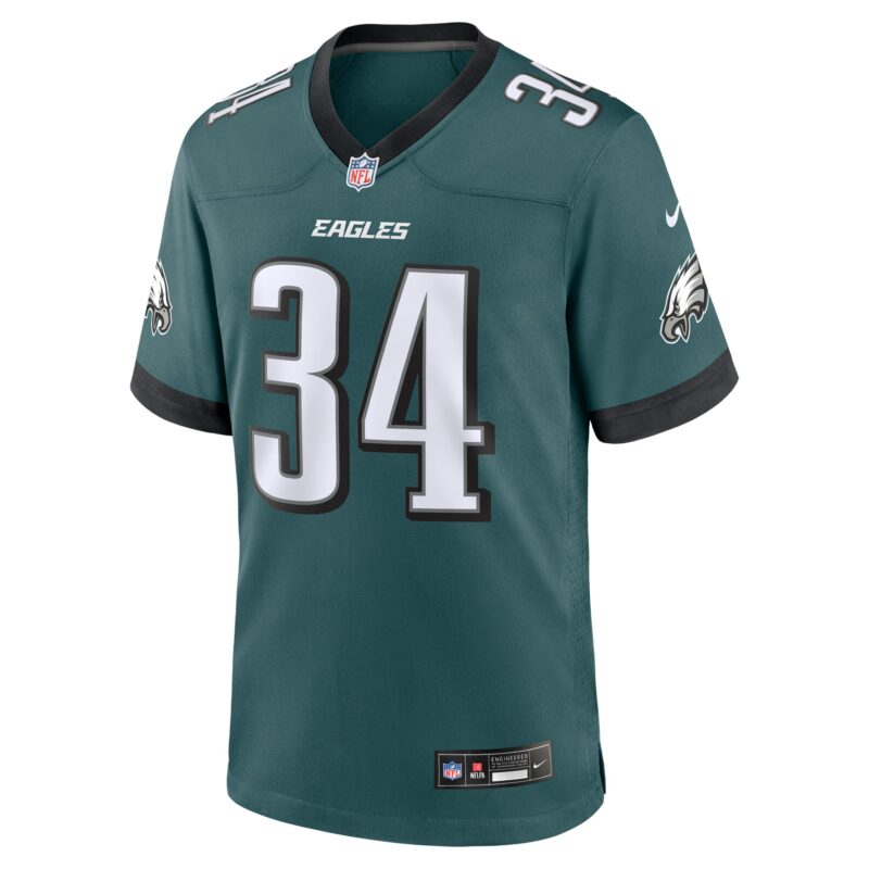 Isaiah Rodgers Philadelphia Eagles Team Game Jersey - Midnight Green - Image 2