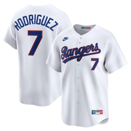 Ivan Rodriguez Texas Rangers Throwback Cooperstown Collection Limited Jersey - White