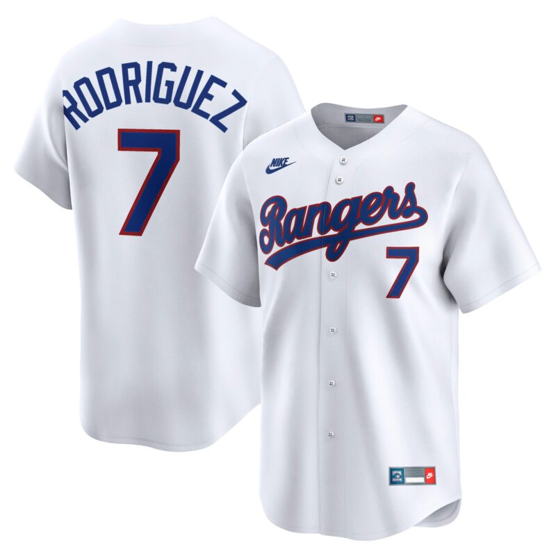 Ivan Rodriguez Texas Rangers Throwback Cooperstown Collection Limited Jersey - White