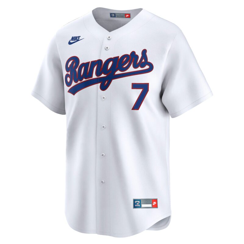 Ivan Rodriguez Texas Rangers Throwback Cooperstown Collection Limited Jersey - White - Image 2
