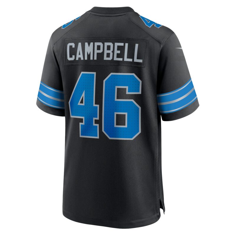 Jack Campbell Detroit Lions 2nd Alternate Game Jersey - Black - Image 3