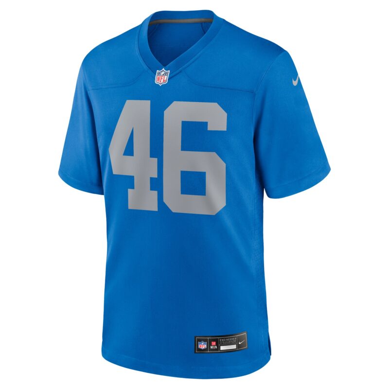 Jack Campbell Detroit Lions Alternate Game Jersey - Blue - Image 2