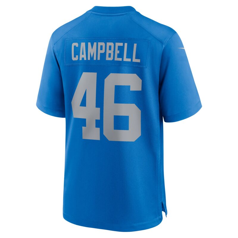 Jack Campbell Detroit Lions Alternate Game Jersey - Blue - Image 3
