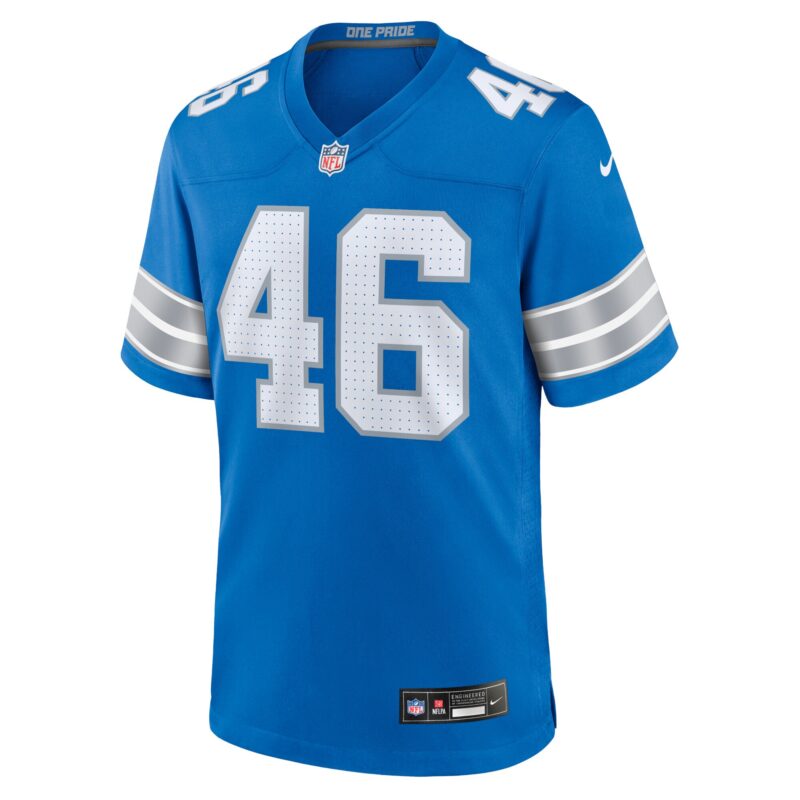 Jack Campbell Detroit Lions Game Jersey - Blue - Image 2