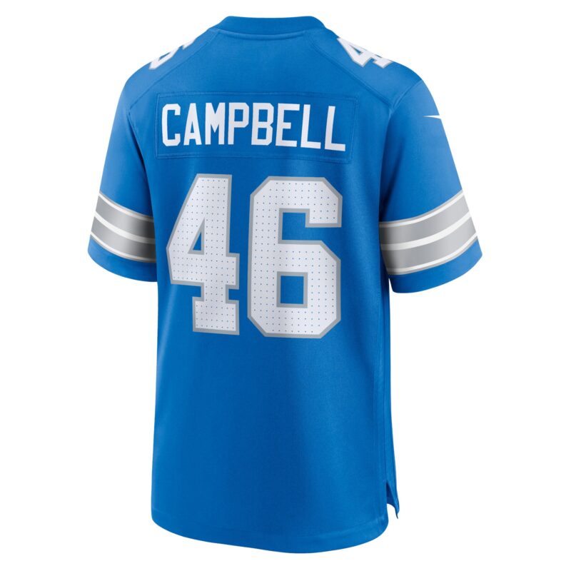 Jack Campbell Detroit Lions Game Jersey - Blue - Image 3