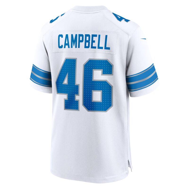 Jack Campbell Detroit Lions White Game Jersey - White - Image 3