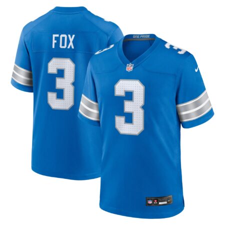 Jack Fox Detroit Lions Team Game Jersey - Blue