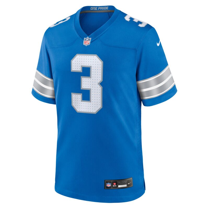 Jack Fox Detroit Lions Team Game Jersey - Blue - Image 2
