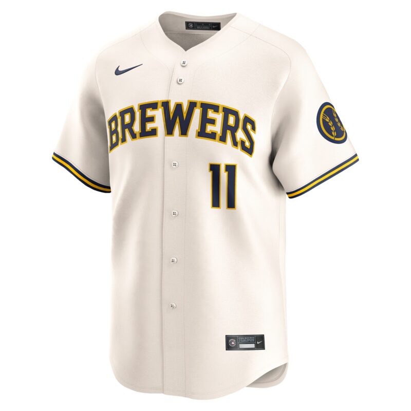 Jackson Chourio Milwaukee Brewers Home Limited Player Jersey - Cream - Image 2
