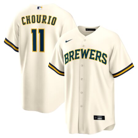 Jackson Chourio Milwaukee Brewers Home Jersey - Cream
