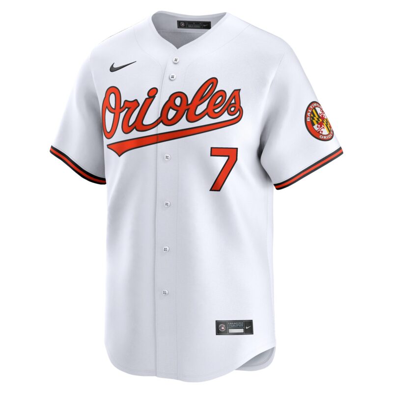 Jackson Holliday Baltimore Orioles Home Limited Player Jersey - White - Image 2