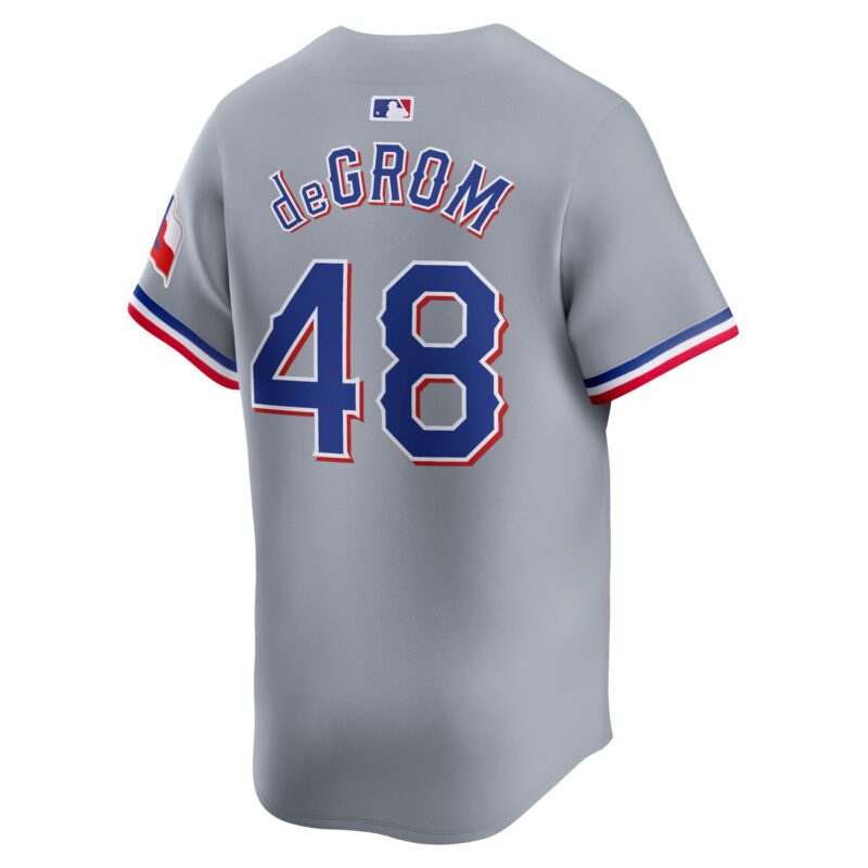 Jacob deGrom Texas Rangers Away Limited Player Jersey - Gray - Image 3
