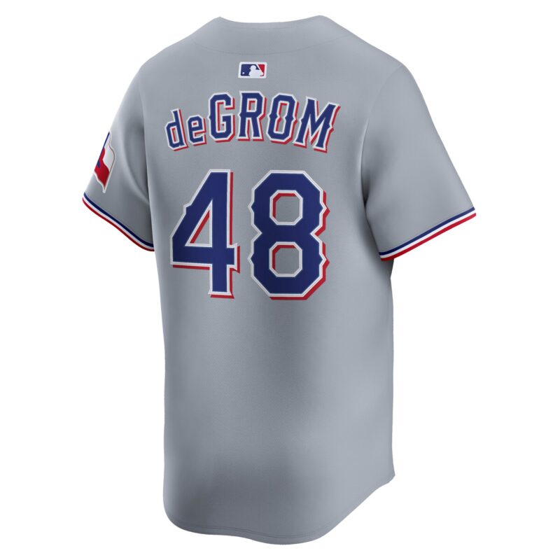 Jacob deGrom Texas Rangers Road Limited Player Jersey - Gray - Image 3