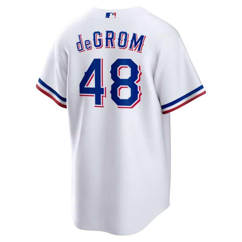 Jacob deGrom Texas Rangers Home Player Jersey - White - Image 3