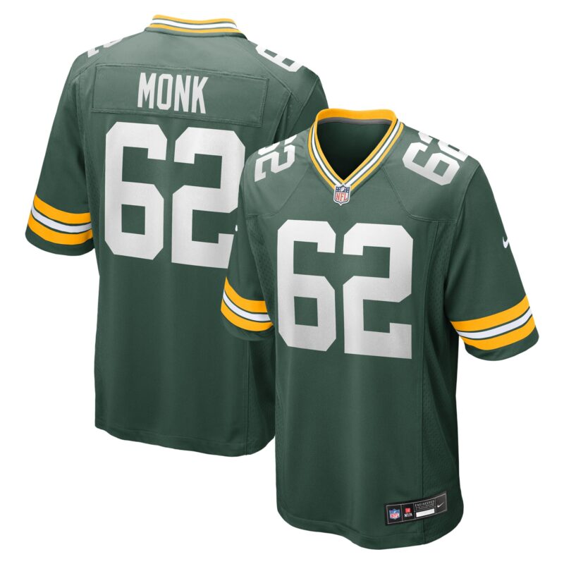 Jacob Monk Green Bay Packers Game Jersey - Green