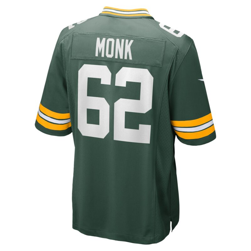 Jacob Monk Green Bay Packers Game Jersey - Green - Image 3