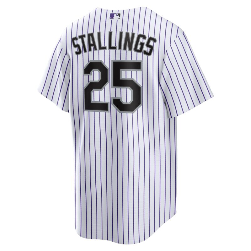 Jacob Stallings Colorado Rockies Home Jersey - White - Image 3