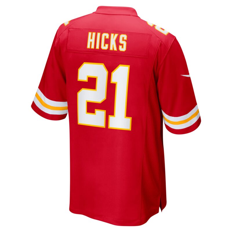 Jaden Hicks Kansas City Chiefs Game Jersey - Red - Image 3