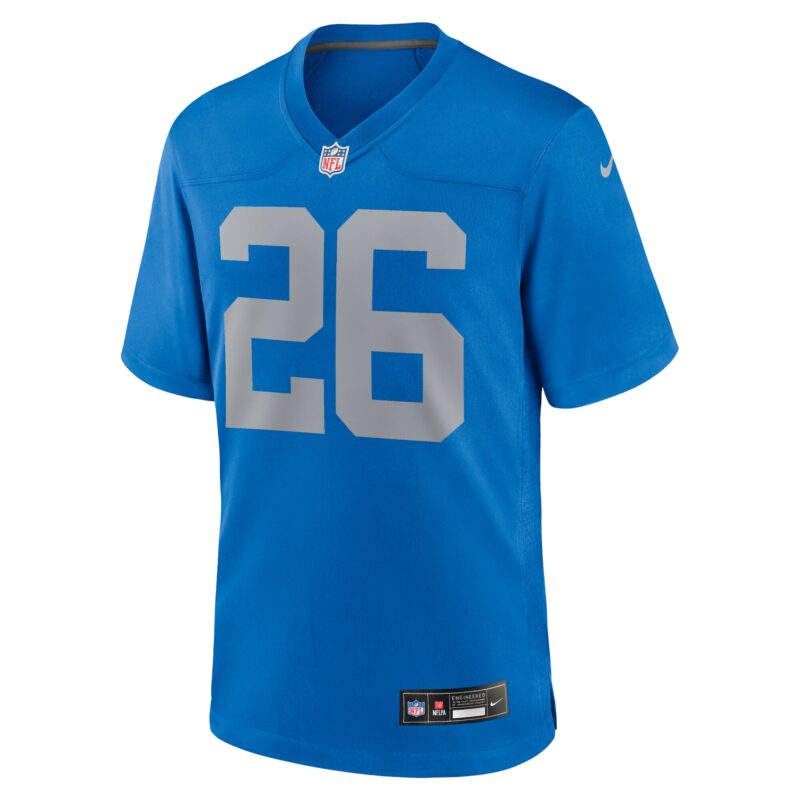 Jahmyr Gibbs Detroit Lions Alternate Game Jersey - Blue - Image 2