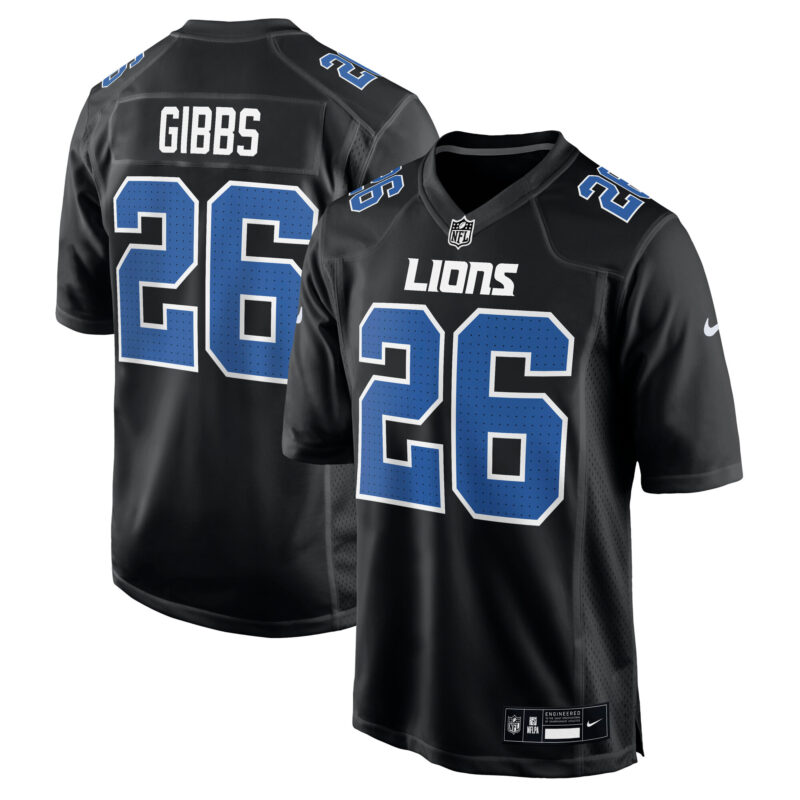 Jahmyr Gibbs Detroit Lions Fashion Jersey - Carbon Black