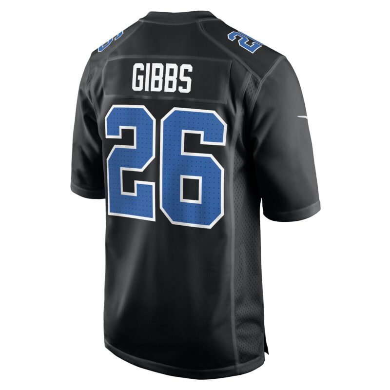 Jahmyr Gibbs Detroit Lions Fashion Jersey - Carbon Black - Image 3