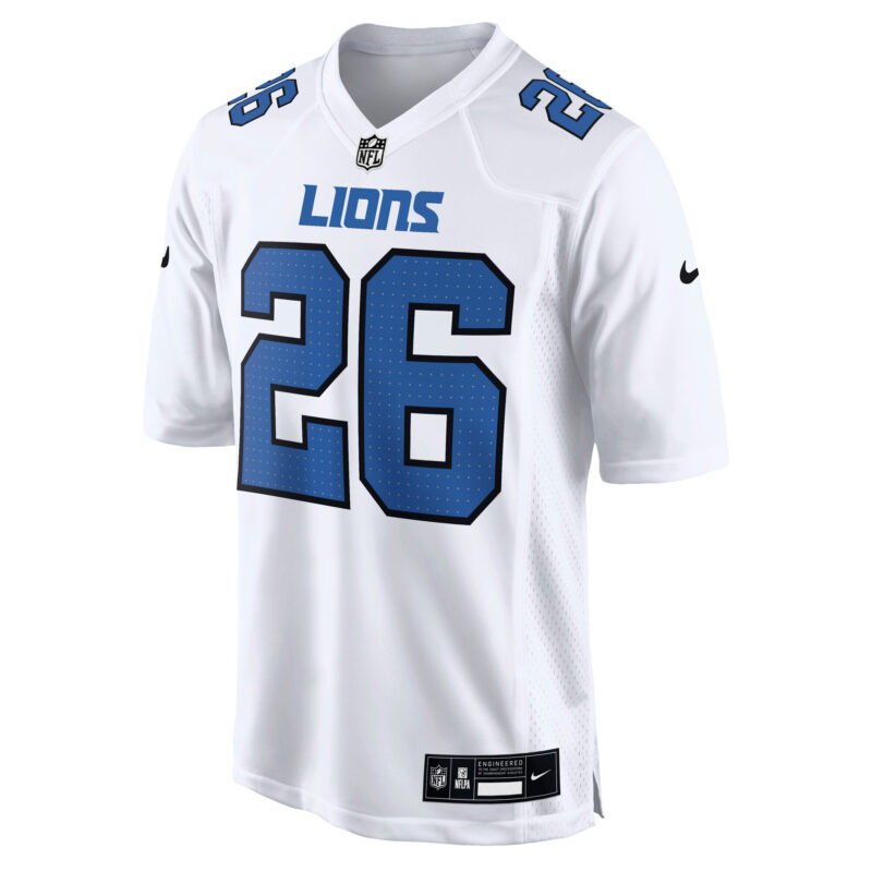 Jahmyr Gibbs Detroit Lions Tundra Fashion Game Jersey - White - Image 2