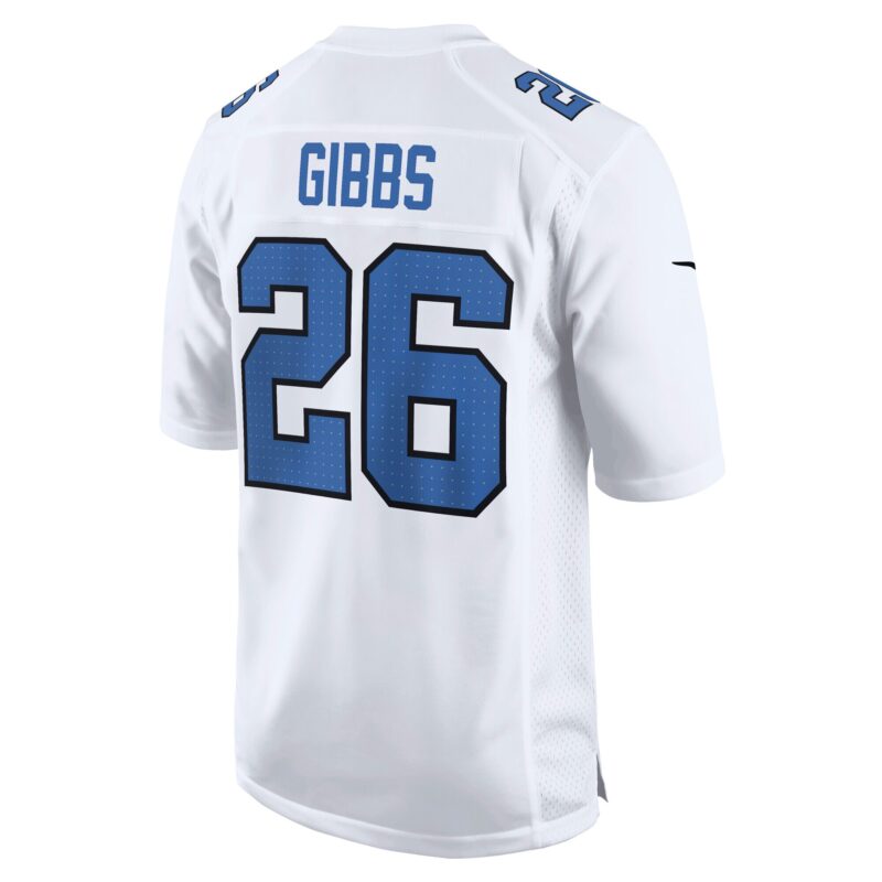 Jahmyr Gibbs Detroit Lions Tundra Fashion Game Jersey - White - Image 3