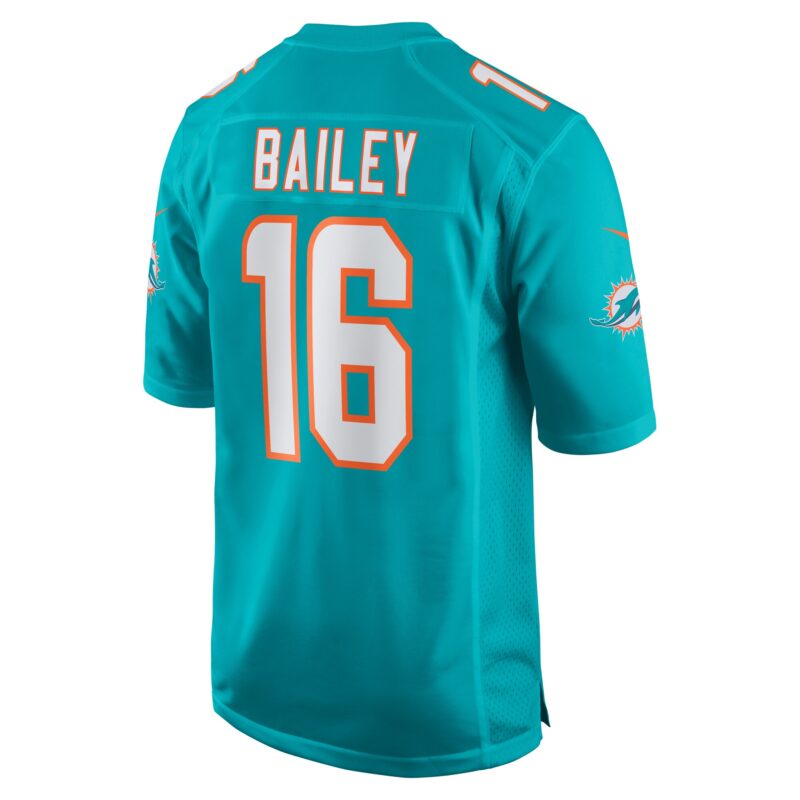 Jake Bailey Miami Dolphins Game Player Jersey - Aqua - Image 3