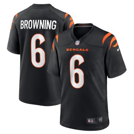 Jake Browning Cincinnati Bengals Game Jersey - Black
