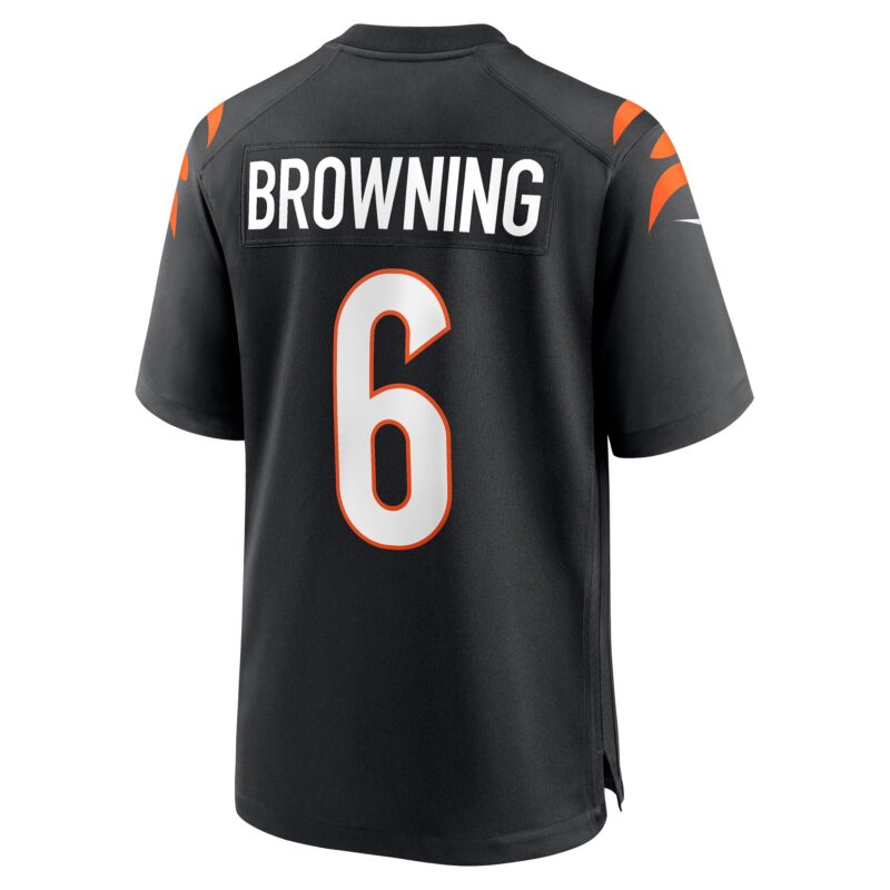 Jake Browning Cincinnati Bengals Game Jersey - Black - Image 3