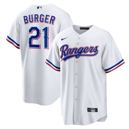 Jake Burger Texas Rangers Home Jersey - White