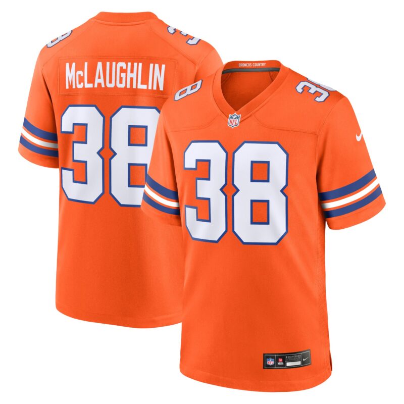 Jaleel McLaughlin Denver Broncos Mile High Collection 1977 Throwback Player Game Jersey - Orange