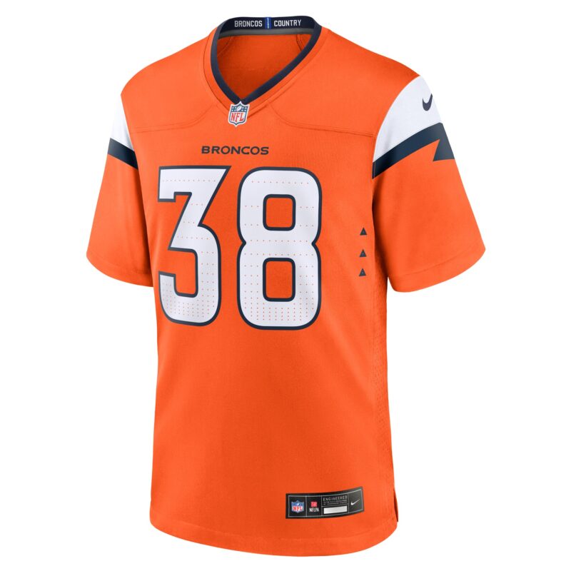 Jaleel McLaughlin Denver Broncos Team Game Jersey - Orange - Image 2