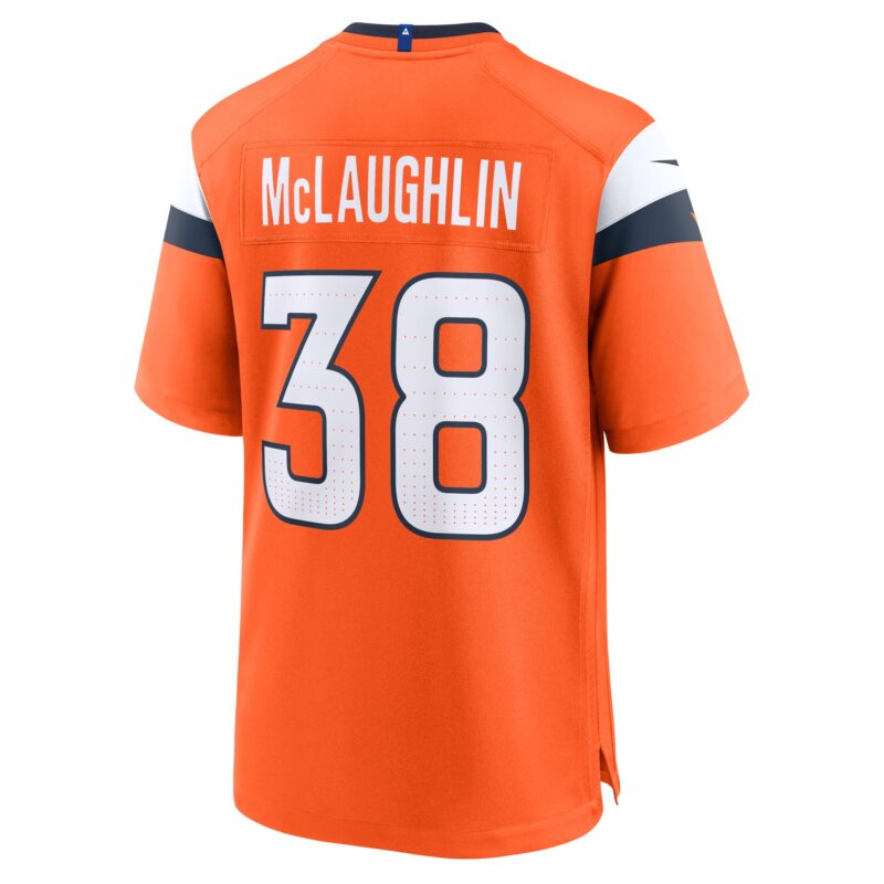 Jaleel McLaughlin Denver Broncos Team Game Jersey - Orange - Image 3