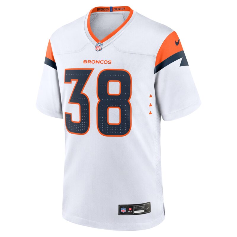 Jaleel McLaughlin Denver Broncos Game Jersey - White - Image 2