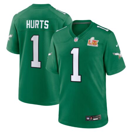 Jalen Hurts Philadelphia Eagles Super Bowl LIX 2nd Alternate Game Jersey - Kelly Green