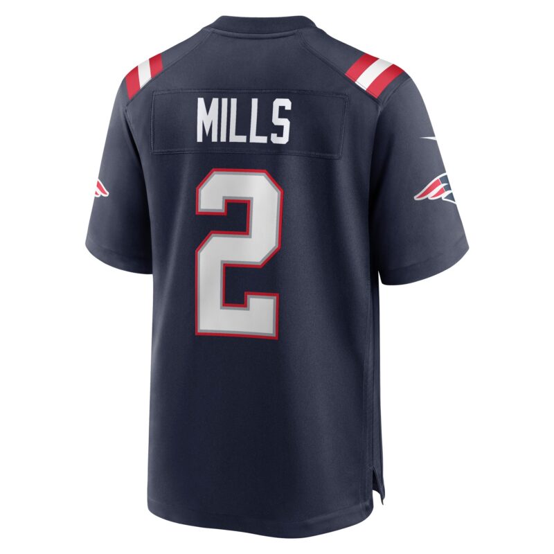 Jalen Mills New England Patriots Game Player Jersey - Navy - Image 3