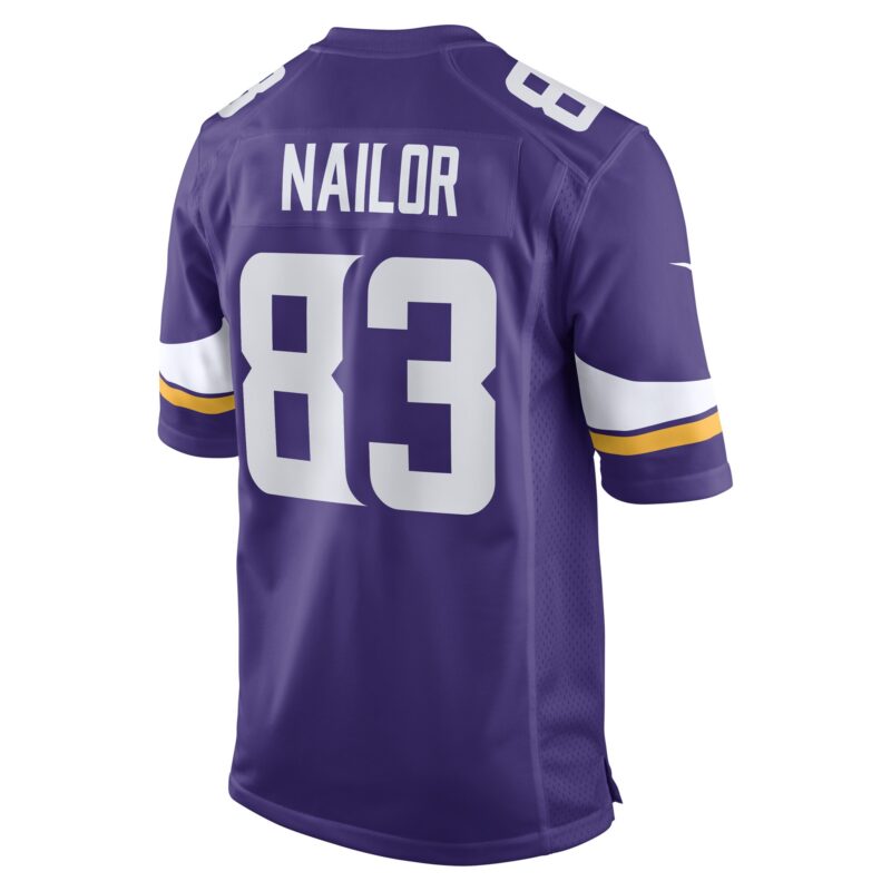 Jalen Nailor Minnesota Vikings Game Player Jersey - Purple - Image 3