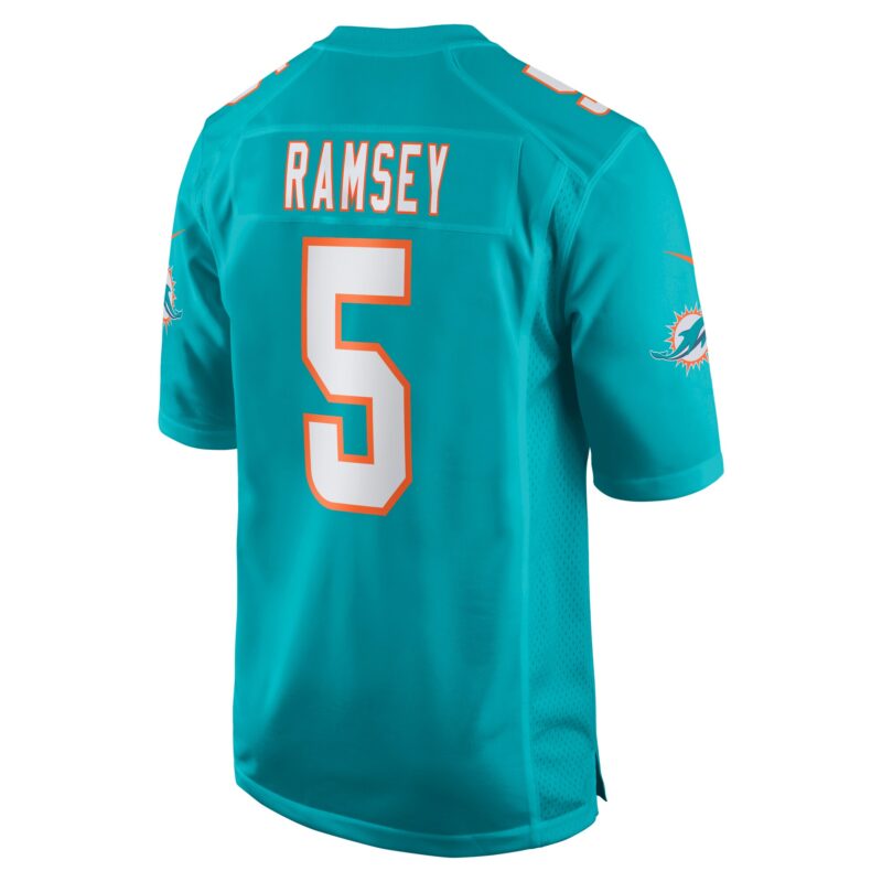 Jalen Ramsey Miami Dolphins Team Color Game Jersey - Aqua - Image 3