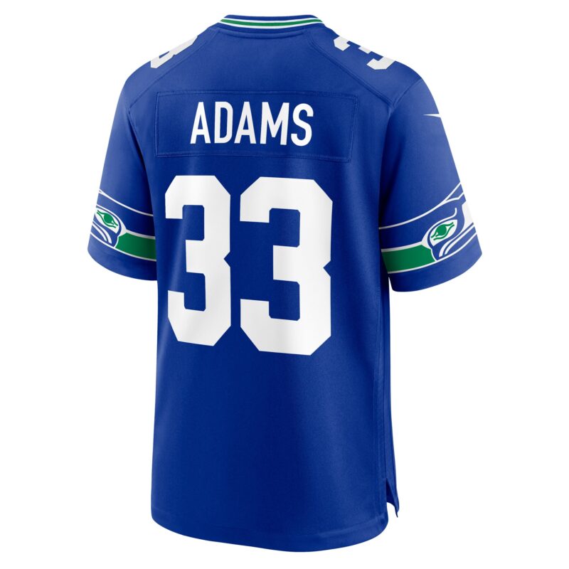 Jamal Adams Seattle Seahawks Throwback Player Game Jersey - Royal - Image 3
