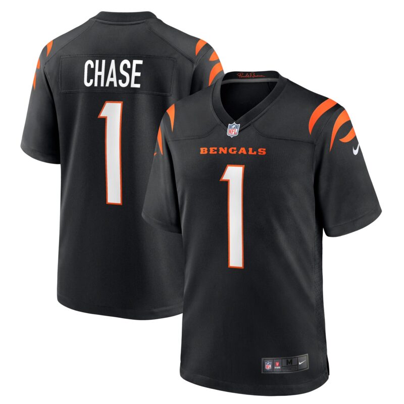 Ja'Marr Chase Cincinnati Bengals Game Jersey - Black