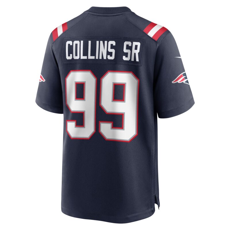 Jamie Collins Sr. New England Patriots Home Game Player Jersey - Navy - Image 3