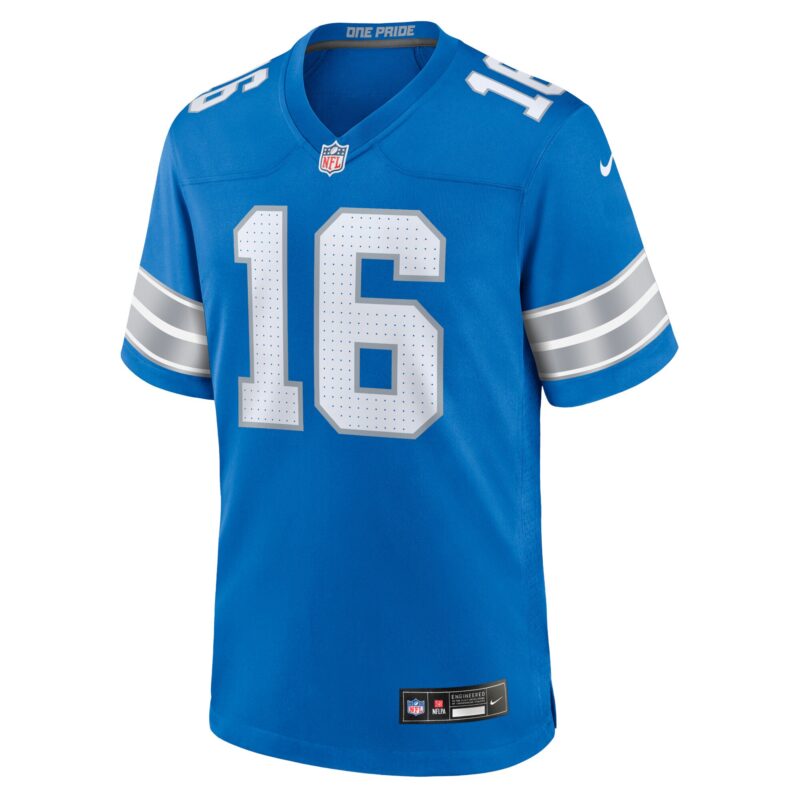 Jared Goff Detroit Lions Game Jersey - Blue - Image 2