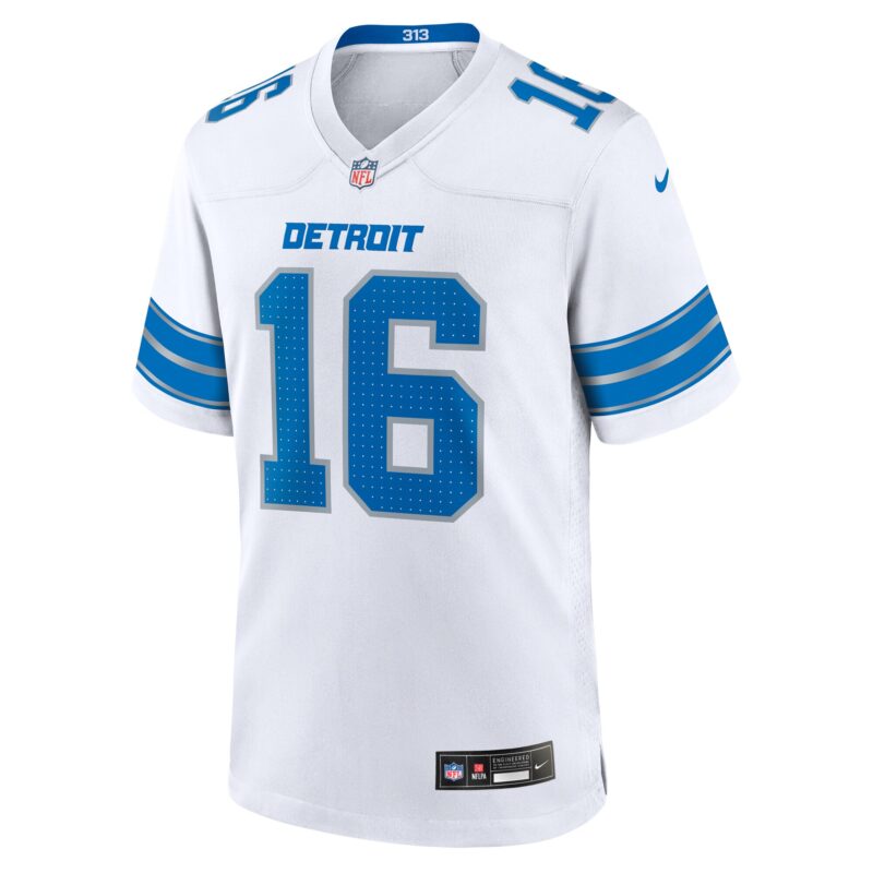 Jared Goff Detroit Lions Game Jersey - White - Image 2