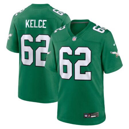 Jason Kelce Philadelphia Eagles Alternate Game Player Jersey - Kelly Green