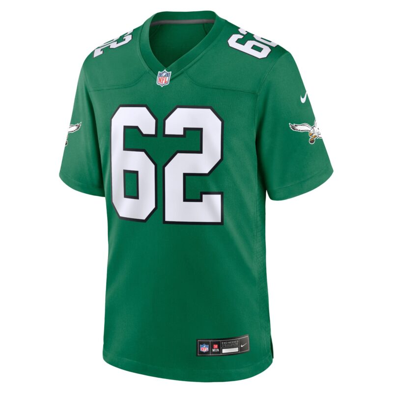 Jason Kelce Philadelphia Eagles Alternate Game Player Jersey - Kelly Green - Image 2