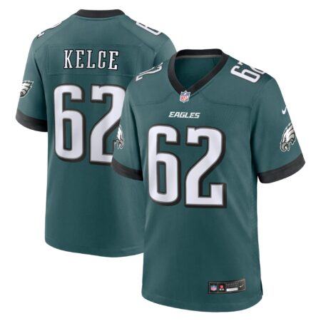Jason Kelce Philadelphia Eagles Team Game Jersey - Midnight Green