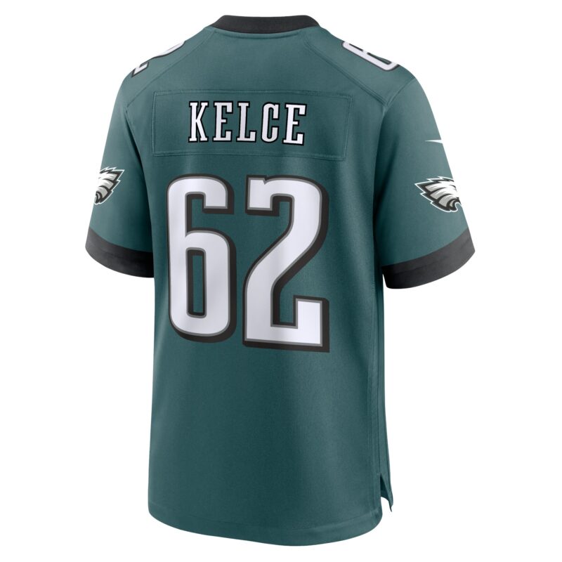 Jason Kelce Philadelphia Eagles Team Game Jersey - Midnight Green - Image 3